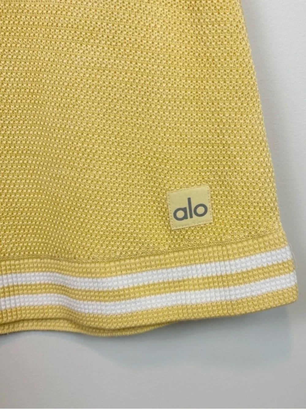 ALO Yoga Tennis Club Sweater Knit Dress in Yellow XXS